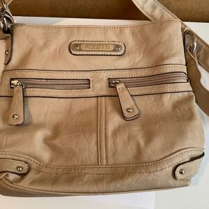 Rosetti Triple Play Sage Faux Leather Crossbody bag - EUC